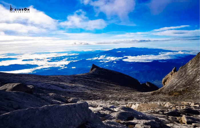 low's peak sight from the kinabalu summit