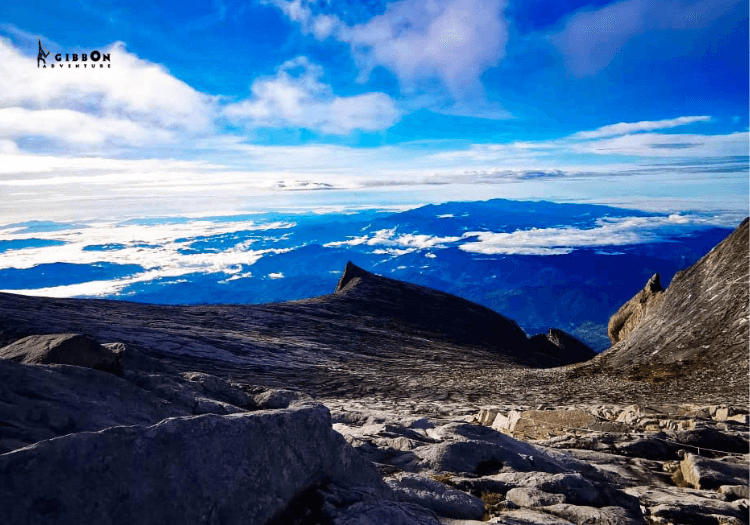 low's peak sight from the kinabalu summit